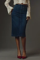 By Anthropologie Denim Midi Skirt