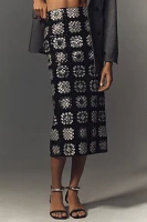 Le Superbe Glamour Granny Square Midi Skirt