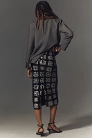 Le Superbe Glamour Granny Square Midi Skirt