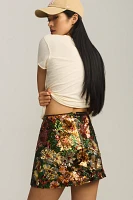 Le Superbe Floral Sequin Mini Skirt