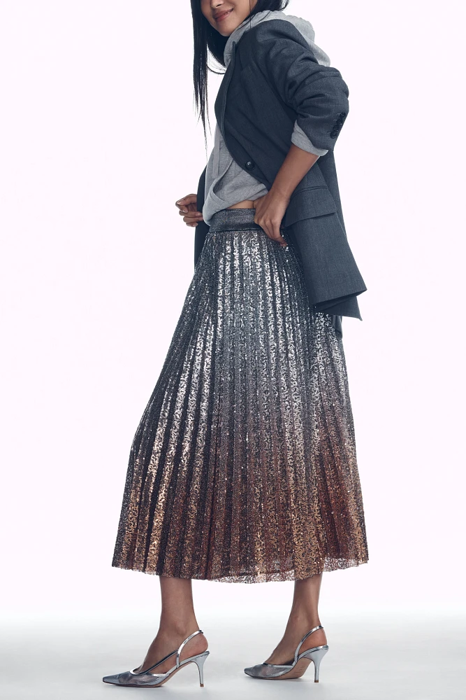 Le Superbe Belinda Plissé Midi Skirt