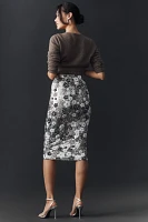 Le Superbe Liza Embellished Pencil Skirt