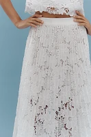 Le Superbe Pleated Lace Midi Skirt