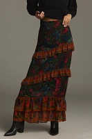 Farm Rio Garden Tiered Maxi Skirt