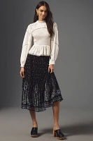 Farm Rio Floral Pleated Midi Skirt