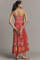 Farm Rio Printed Midi Slip Skirt