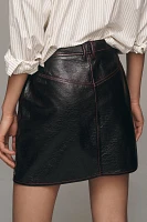 Scotch & Soda Faux Leather Mini Skirt