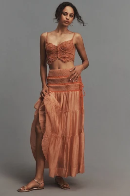 By Anthropologie Sheer Volume Maxi Skirt