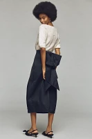 Maeve Sculpted Bow Midi Skirt