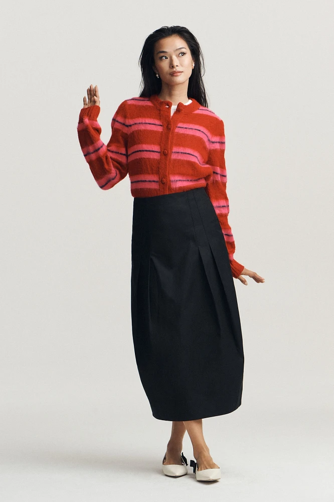 Maeve Sculpted Bow Midi Skirt