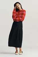 Maeve Sculpted Bow Midi Skirt