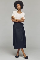 Maeve Sculpted Bow Midi Skirt