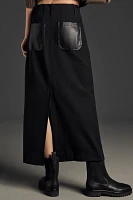 The Colette Maxi Skirt by Maeve: Faux-Leather Pocket Edition