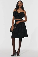 Maeve Taffeta Dot Midi Skirt