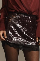 By Anthropologie Sequin Lace Micro Mini Skirt