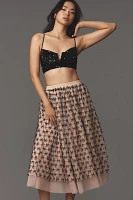 Maeve All-Over Bow Tulle Midi Skirt