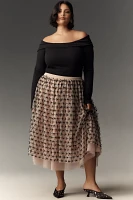 Maeve All-Over Bow Tulle Midi Skirt