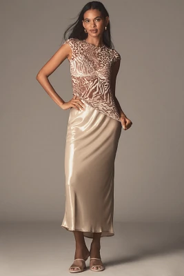 The Tilda Maxi Slip Skirt: Shine Edition
