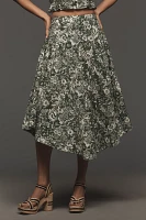 By Anthropologie Linen Midi Skirt