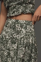 By Anthropologie Linen Midi Skirt