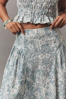 By Anthropologie Linen Midi Skirt