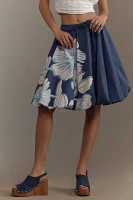 Maeve Drawstring Knee-Length Bubble Skirt