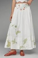 Swan Gossip x Anthropologie Basque-Waist Maxi Skirt