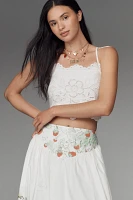 Swan Gossip x Anthropologie Basque-Waist Maxi Skirt