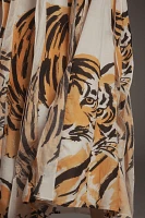Maeve Graphic Tiger Piped Maxi Skirt