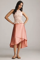 By Anthropologie Silky Tiered Midi Skirt