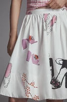 The Jacie Poplin Printed Knee-Length Skirt by Maeve: Danielle Kroll Edition