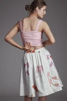The Jacie Poplin Printed Knee-Length Skirt by Maeve: Danielle Kroll Edition