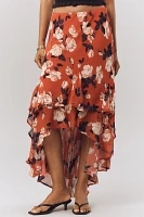 Maeve Asymmetric Ruffled High-Low Skirt