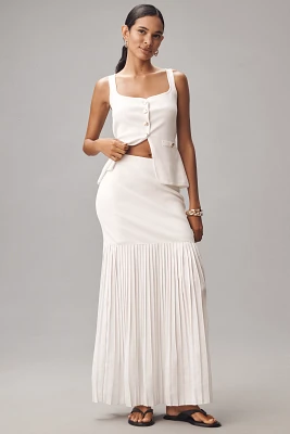 BLITHE Twofer Pleated Maxi Skirt