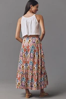 Love The Label Astrid Cotton Printed Midi Skirt