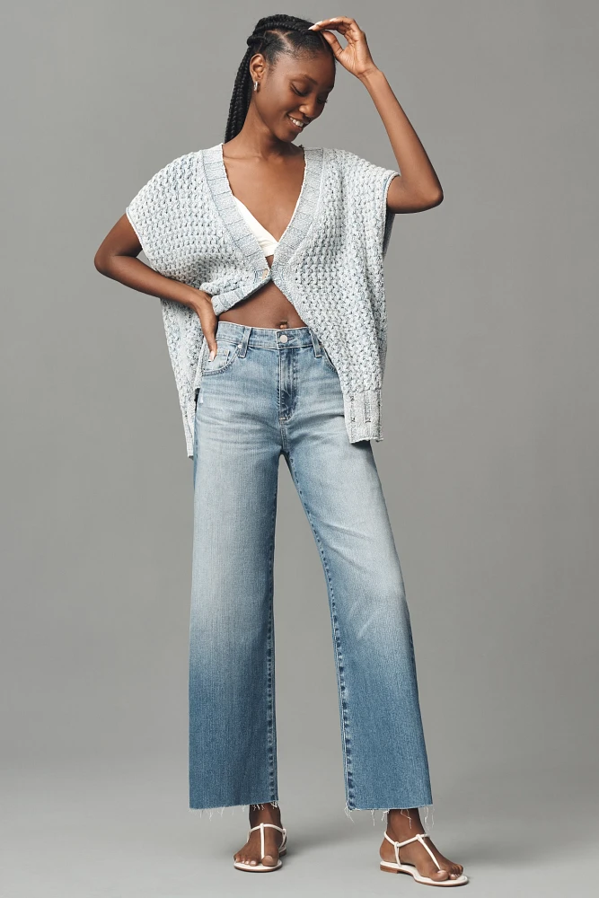 AG Saige High-Rise Crop Wide-Leg Jeans