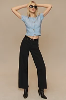 AG Saige High-Rise Wide-Leg Crop Jeans