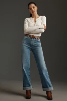 AG Kora Cuff High-Rise Wide-Leg Jeans