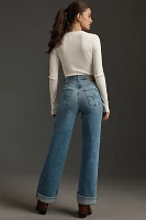 AG Kora Cuff High-Rise Wide-Leg Jeans