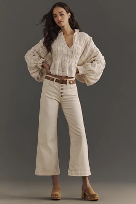 AG Saige High-Rise Wide-Leg Crop Jeans