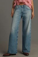 AG Adria Mid-Rise Wide-Leg Jeans