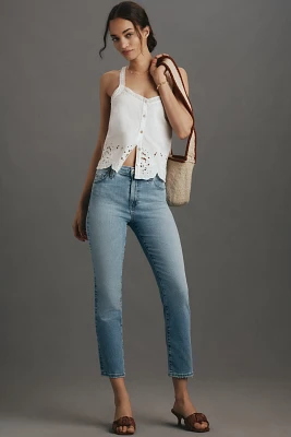 AG Mari Mid-Rise Crop Straight-Leg Jeans