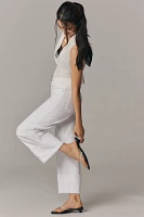 AG Saige High-Rise Wide-Leg Tie-Waist Crop Jeans