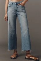 AG Saige High-Rise Paneled Crop Wide-Leg Jeans