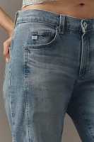 AG Saige High-Rise Paneled Crop Wide-Leg Jeans