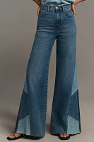 Joes Jeans Bailey Pieced High-Rise Wide-Leg