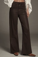 Joe's Jeans Petite Mia Coated High-Rise Wide-Leg