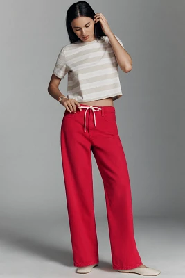 Joe's Jeans Ryan Tie-Waist Mid-Rise Wide-Leg