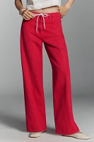 Joe's Jeans Ryan Tie-Waist Mid-Rise Wide-Leg