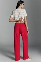Joe's Jeans Ryan Tie-Waist Mid-Rise Wide-Leg